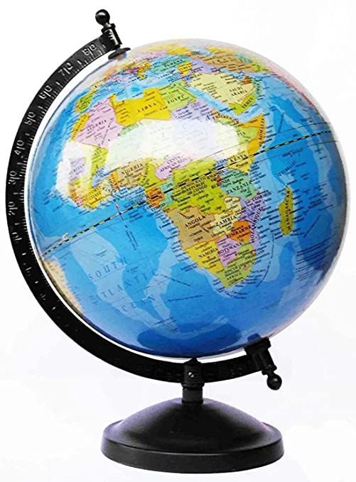 Kebica Multi Colour World Globe Map 8 Inch Gujarati
