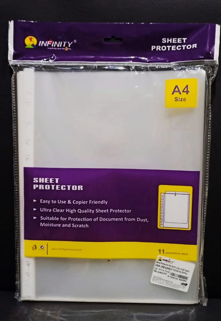 Sheet Protector 200 Micron A4-Pack Of 50