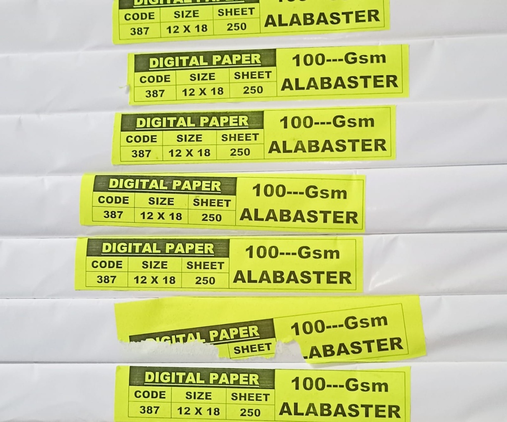 12X18 100 Gsm Alabaster-Pack Of 250