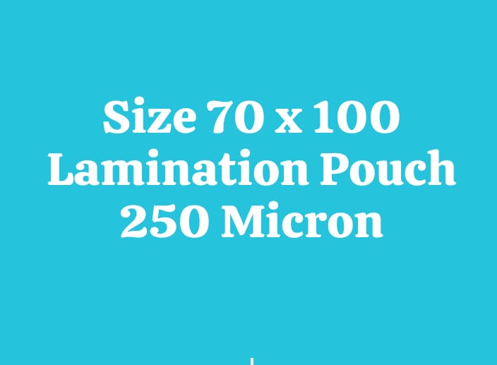 70x100 250 Micron Lamination Pouch-Pack Of 100