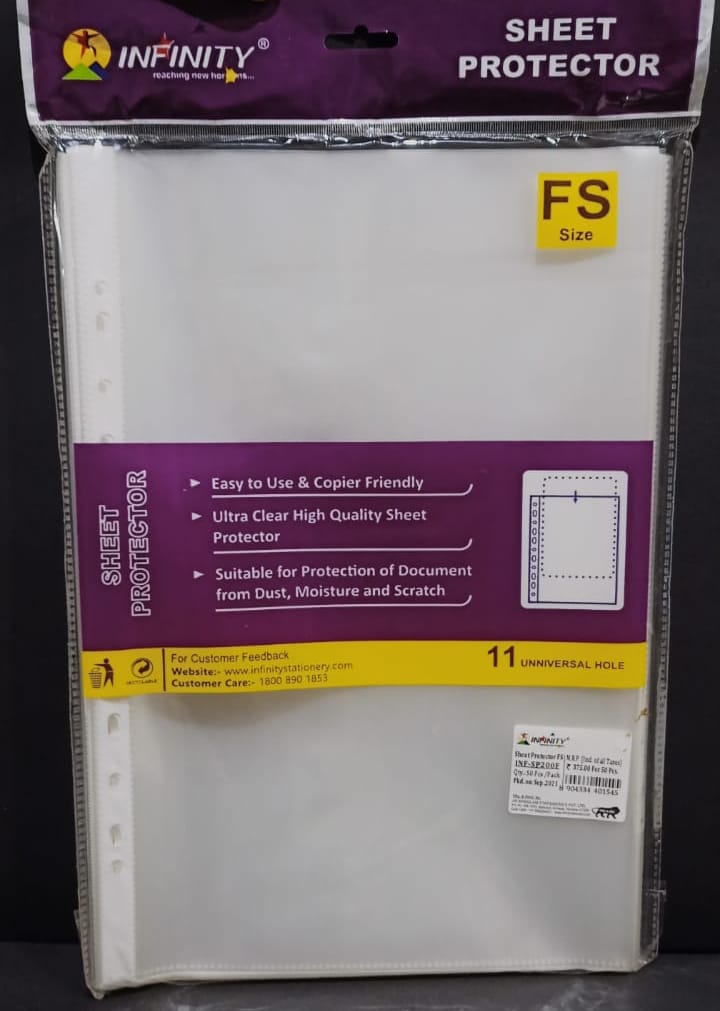 Sheet Protector 200 Micron F/S-Pack Of 50