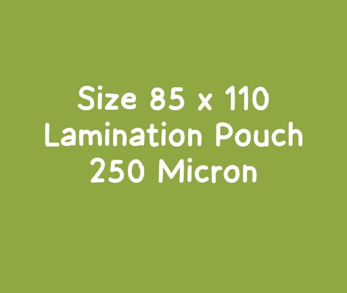 85x110 250 Micron Lamination Pouch-Pack Of 100
