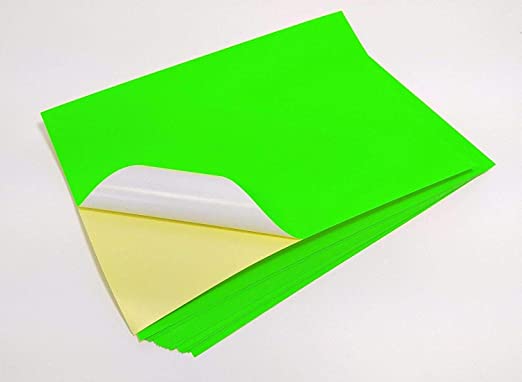 Fluorescent Sticker A4 Green-Pack Of 100