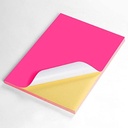 Desmat Flourocent Sticker Pink A4-Pack Of 75