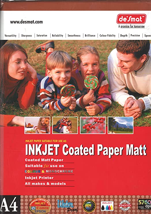 Desmat Matt Coated  A/4 120 Gsm-Pack Of 100