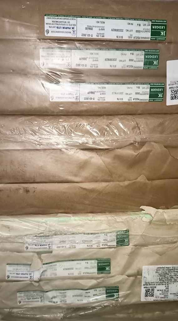 J K Ledger 20x30 18.4 Kg 95 Gsm-3