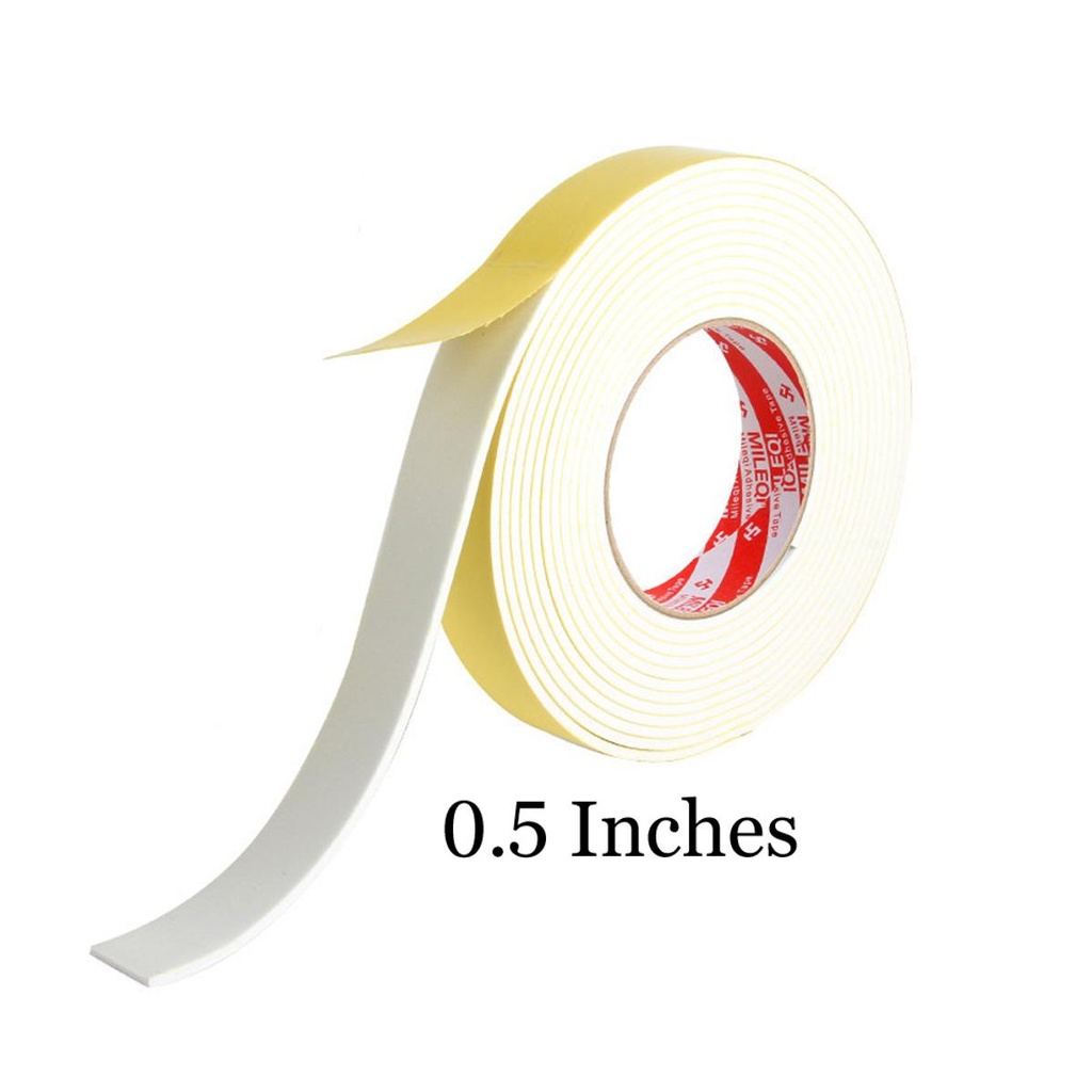 Kansuee Double Side Foam Tape 0.5 Inch 12mm x 3.5 Meter (B288)