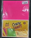 Pink Flourocent Paper A/4-100 Sheet