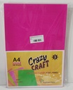 INC Fluorescent Paper Pink A4 80 Gsm Pack Of 100 (B120)