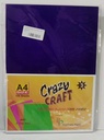INC Fluorescent Paper Purple A4 80 Gsm Pack Of 100 (B120)