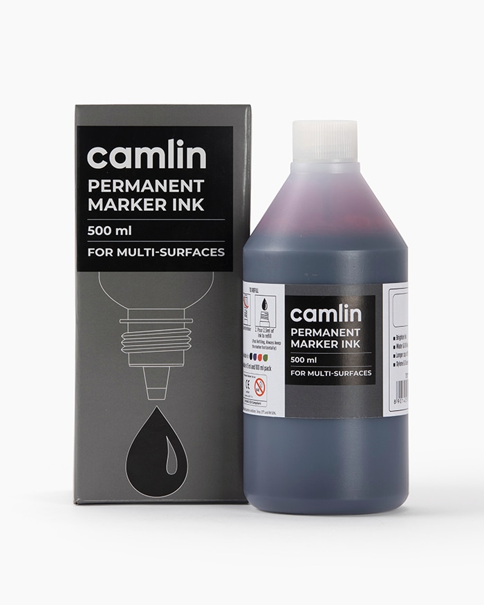 Camlin Permanent Marker Ink Red 500ml