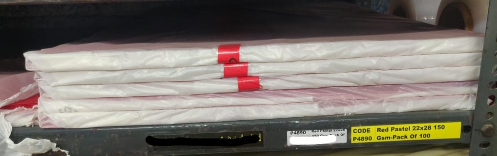 Red Pastel 22x28 180 Gsm-Pack Of 100