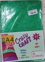 Glitter Foam A4 Green-Pack Of 10