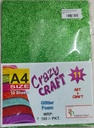 Glitter Foam A4 Light Green-Pack Of 10