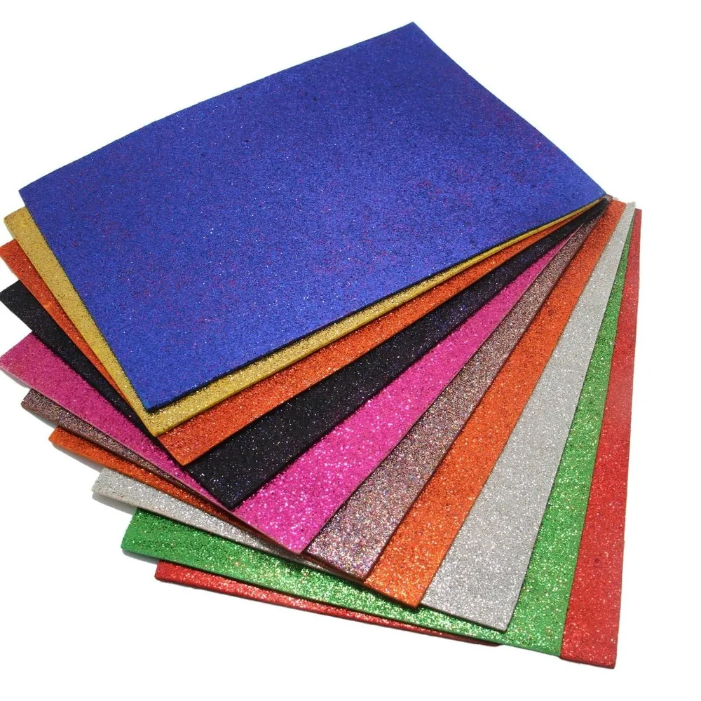 Glitter Foam Sheet A4 Mix Colour 1.75mm Pack Of 10 (B200)