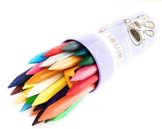Camel Plastic Crayons Assorted 28 Shades (B6)