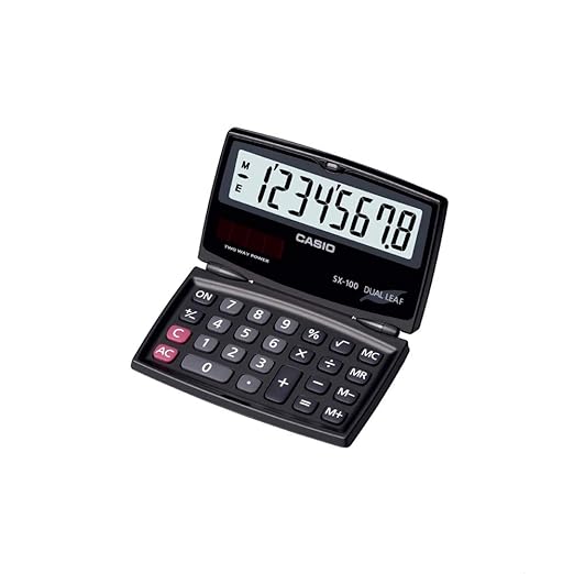 Casio SX-100 (8 Digits) Mini Pocket Flap Calculator