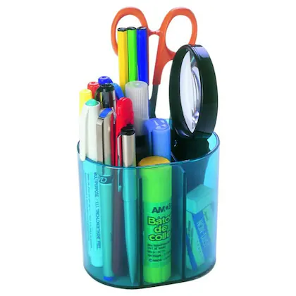 Oddy Pen Stand Multi-Purpose Pen Holder Tumbler Transparent (B18)