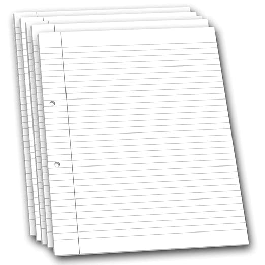 Project Paper A4 Double Side Ruled Paper Plain-Pack of 100
