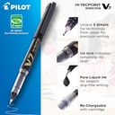 Pilot Pen Hi-techpoint V7 0.7mm Black Refillable Cartridge (B12)