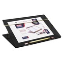 Kebica Desk Elevator Adjustable Table Top With Golden Metal Base 15x21 Inch 8mm Brass