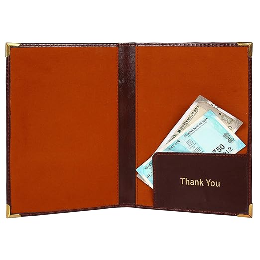 Kebica Leather Hotel Bill Folder Big 6x9