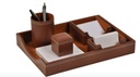 Kebica Leatherette Desk Set, Paper Tray, Set of 5 Pcs (No.1600)