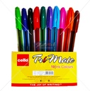 Cello Tri-mate Ball Pen 1mm Assorted 10 Shades-Pack Of 10