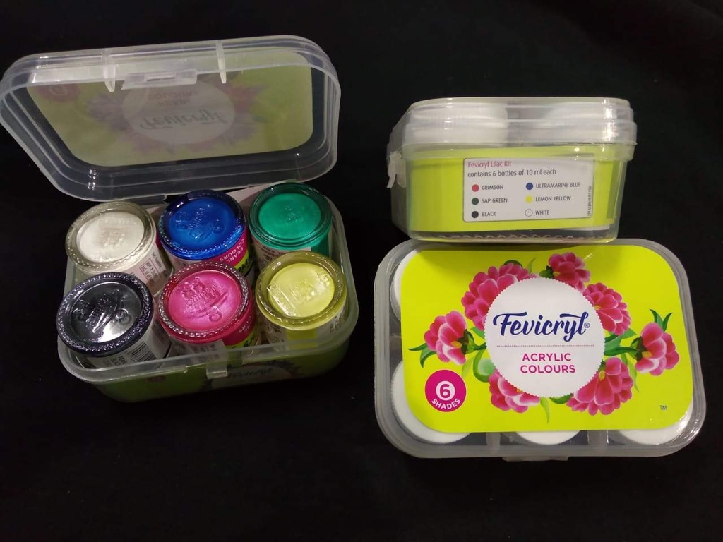 Pidilite Fevicryl Acrylic Colours Lilac Kit 6 Shades (B60)