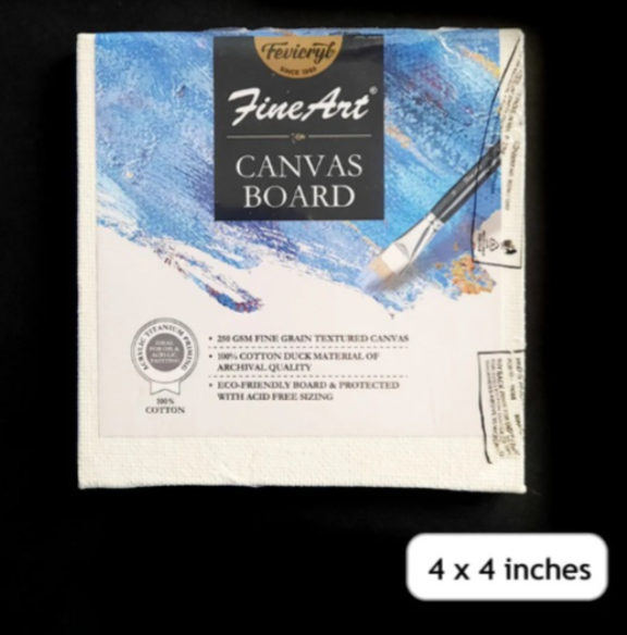 Pidilite Fevicryl Fine Art Canvas Board 4x4 (B48)
