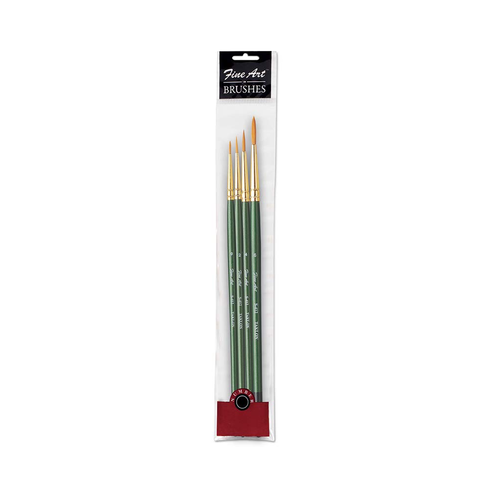 Pidilite Fine Art Paint Brush Round Shape Set Of 4 (0,2,4,6 Each) (B20)