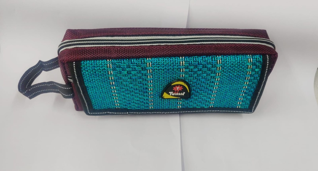 Pencil Pouch High Quality Three Pocket With Outer Flap (7038 No.)