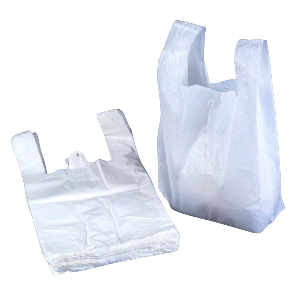 Milky White Plastic Carry Bag 13x16 (1kg)