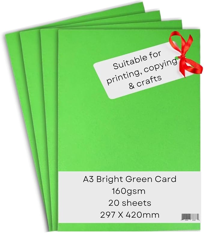Dark Green Pastel Paper A3 160 Gsm-Pack Of 20 (B120)