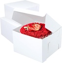 Cake Box Duplex White 7x7x4-Pack Of 100 (400gm Cake) XXX
