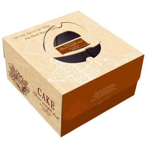 Cake Box Multi Printed 10x10x5-Pack Of 50 (1kg Cake) XXX
