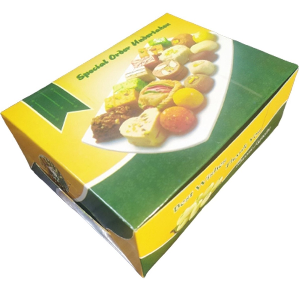 Sweet Box 7x5x2.5 (750gm to 1kg Mithai) White-Pack Of 100