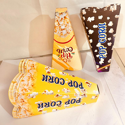 Popcorn Box Multi Print Paper Cone-Pack Of 200