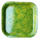 Paper Plates Square Green Leaf 6x6-Pack Of 25
