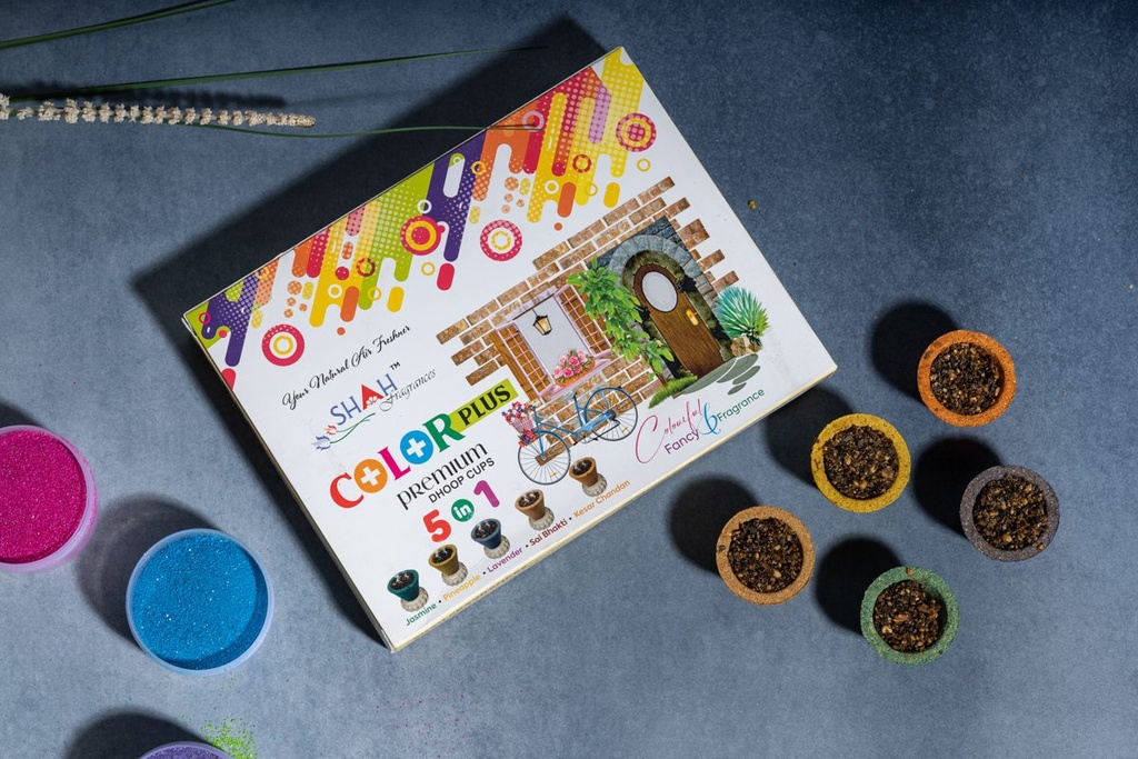Color Plus 5in1 Premium Dhoop Cups-Pack Of 12