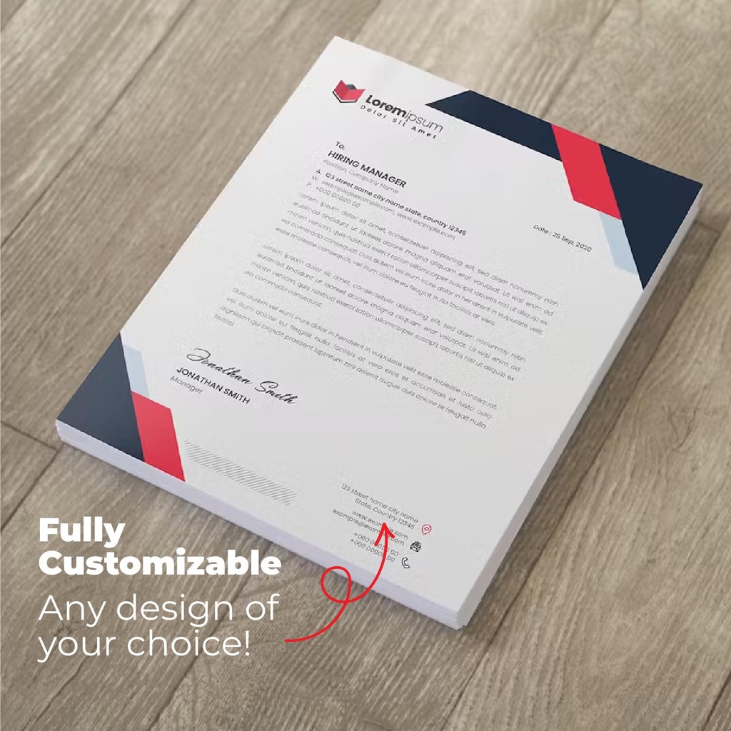 Alabaster Paper One 100 Gsm Single Side A4 Letterhead 2000 Pcs