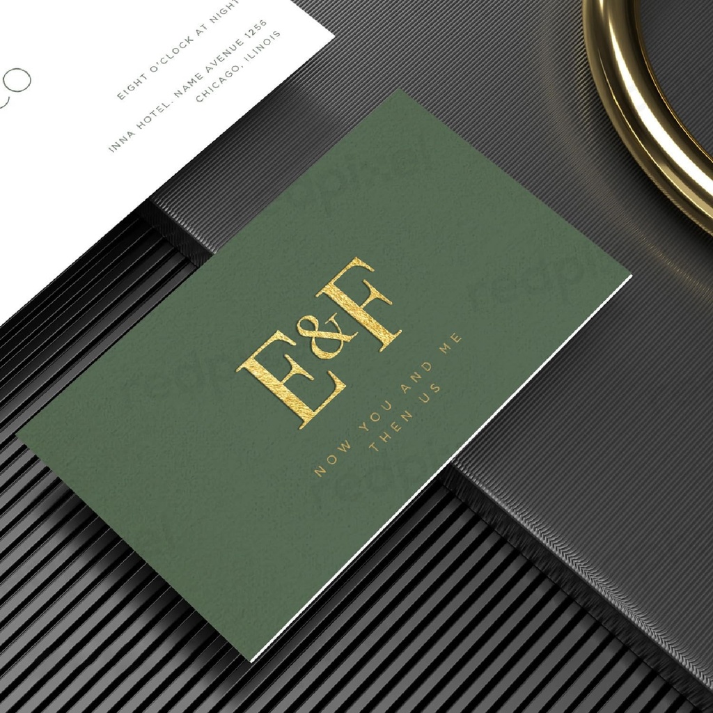 Gold Foil 350 Gsm Card Single Side Foil & Front Back Printing Visiting Card 
