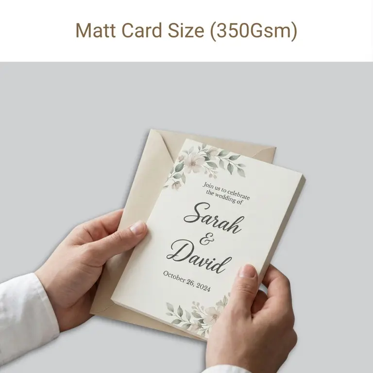350 Gsm Matt Card Mix Job 1000 Pcs (Per Square Inch Rate)