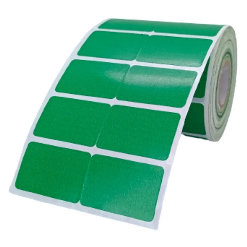 Green 38mmx25mm/2up (1.5x1 Inch) 3500 Sticker Ribbon Barcode Label (B48)