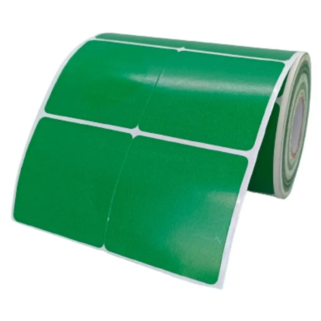 Green 38mmx38mm/2up (1.5x1.5 Inch) 2440 Sticker Ribbon Barcode Label (B48)