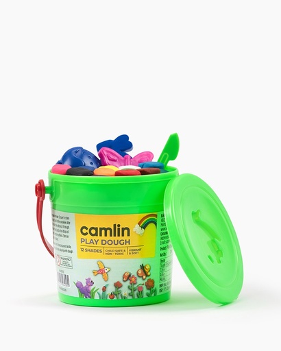 [P5136] Camlin Play Dough Assorted 12 Shades 156gm Clay Tub (B12)