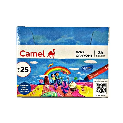 [P3430] Camel Wax Crayons 24 Shades (Chalk Colour)