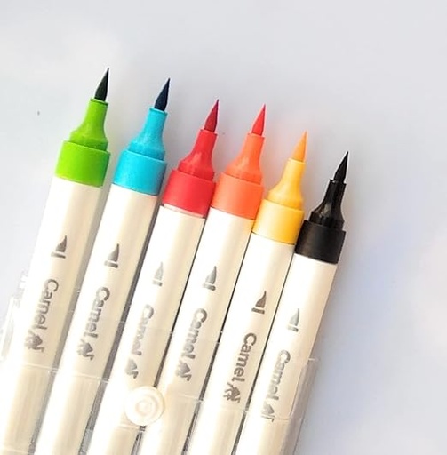 [P5172] Camel Brush Pen 6 Shades