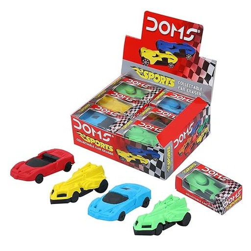 [P5222] Doms Sports Car Eraser-Pack Of 12 XXXS