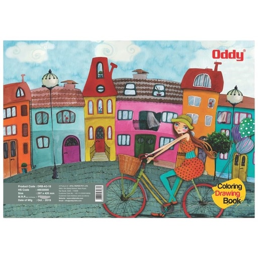 [P4726] Oddy Drawing Sketch Book A3 Size 36 Page (B40)